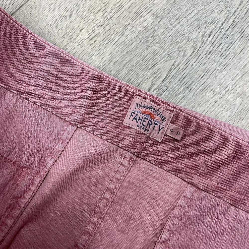 Faherty Classic Chino Short Light Pink Sz 40 Men Stretch Casual Prep